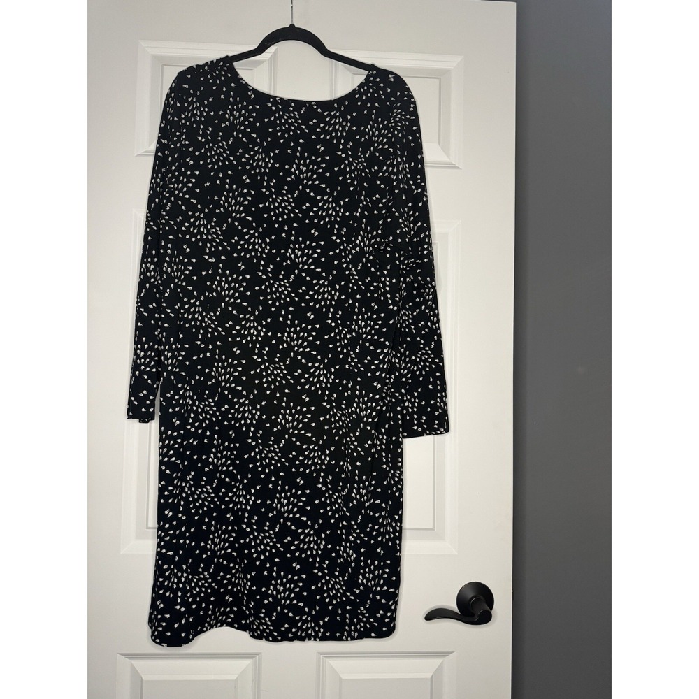J Jill Wearever Collection Shift Dress Black White Xl - Picture 2 of 2